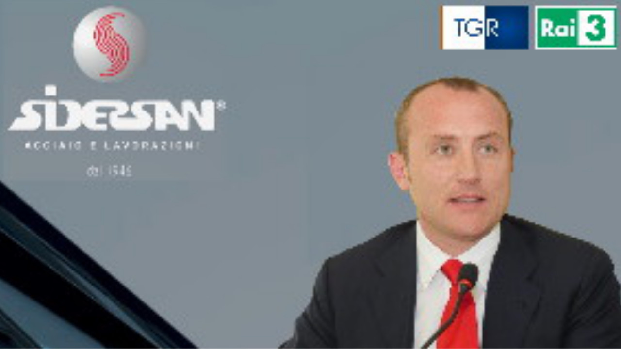 Pasquale Lampugnale CEO di Sidersan Spa ospite del TG3 RAI Campania