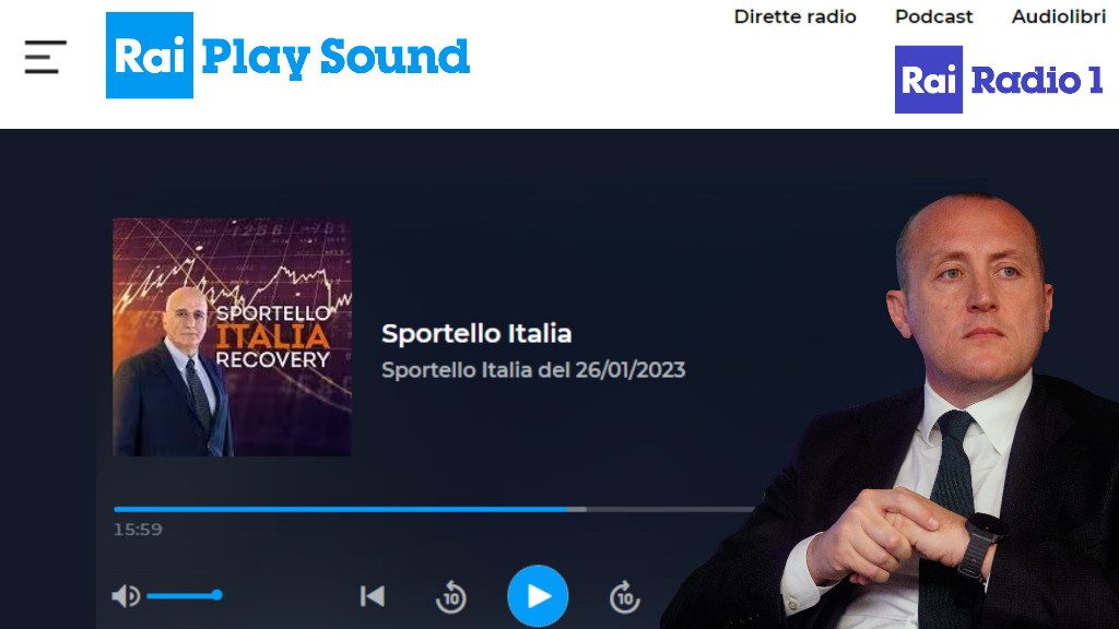 Lampugnale a Sportello Italia su Rai Radio1