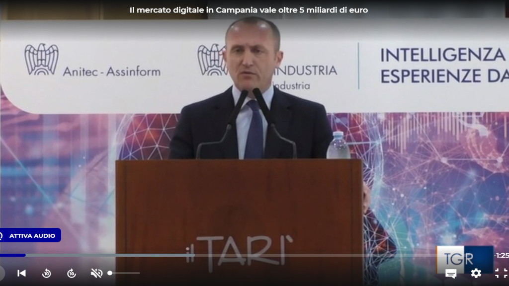 TGR: Il mercato digitale in Campania vale oltre 5 miliardi di euro. L’ intervista a Lampugnale