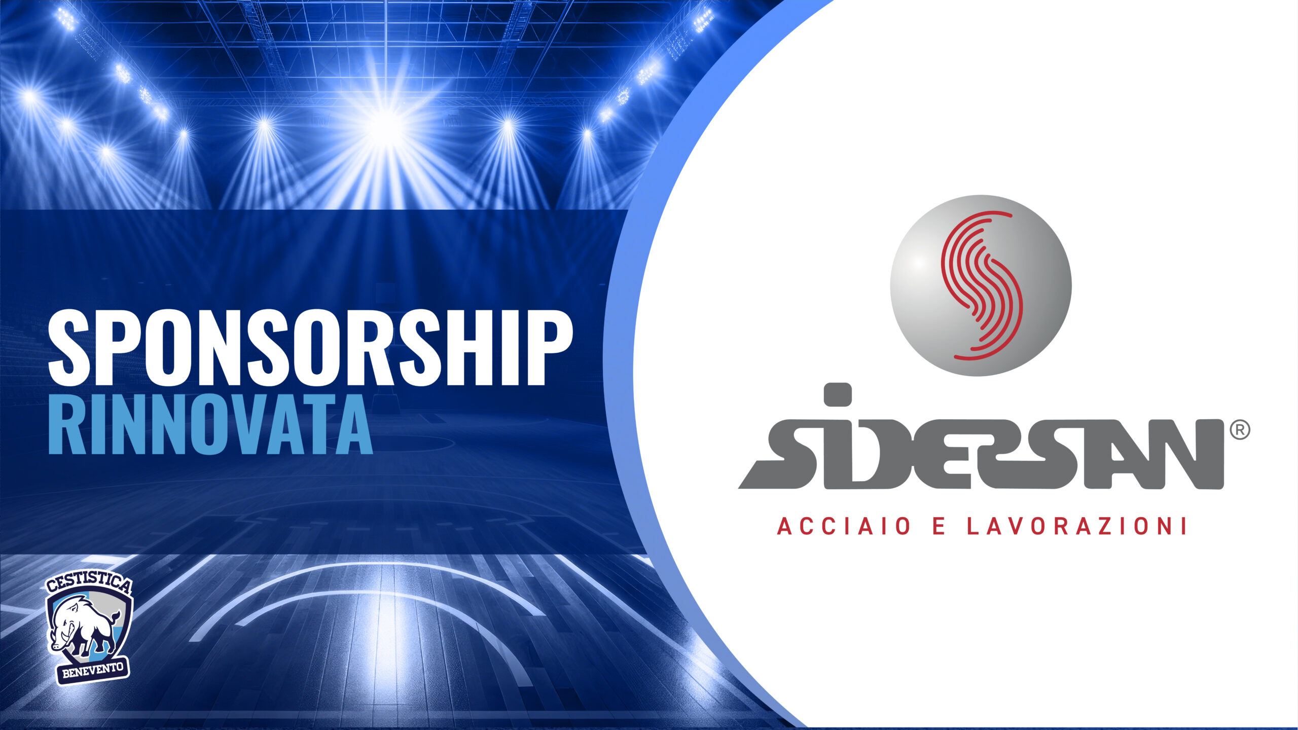Sidersan e Miwa Cestistica Benevento: rinnovata la partnership per una nuova stagione di successi